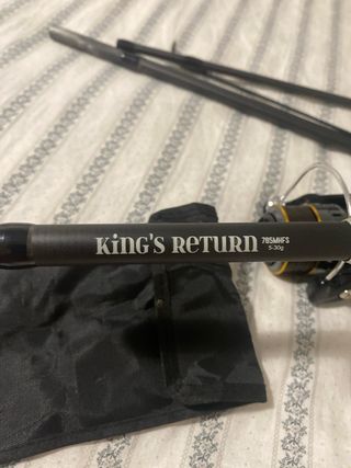 Caña de pescar y carrete