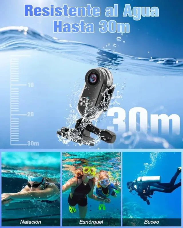 Cámara Deportiva Nisanuki 4K Subacuática