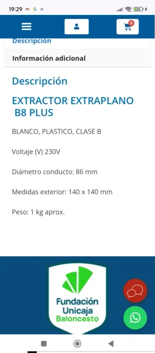 Pack 10 Extractores Axiales Cata B8 Plus