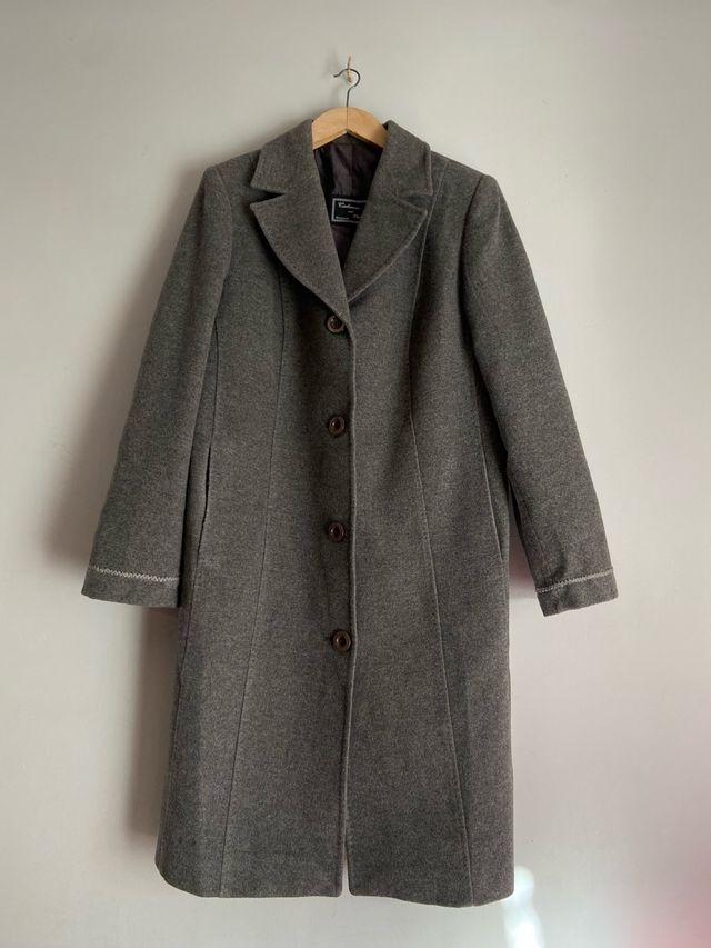 Abrigo largo de lana