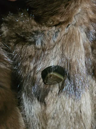 Abrigo de piel de zorro auténtico