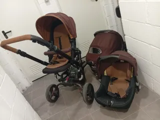 Carrito de bebé marrón jane Rider año 2014, capazo