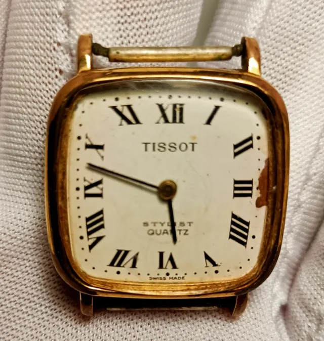 Reloj Tissot bañado en Oro para reparar o piezas