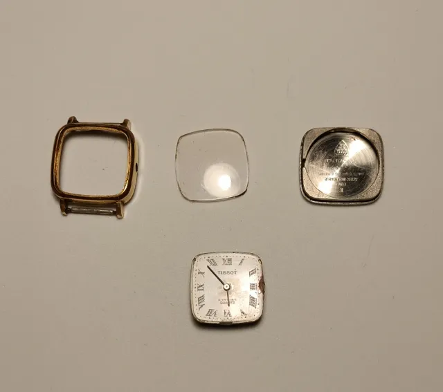Reloj Tissot bañado en Oro para reparar o piezas