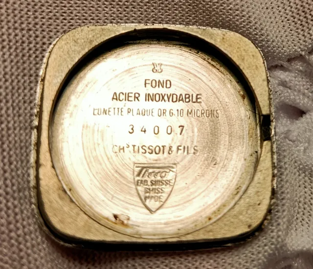 Reloj Tissot bañado en Oro para reparar o piezas