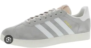 Adidas Gazelle Mujer Gris/Blanco
