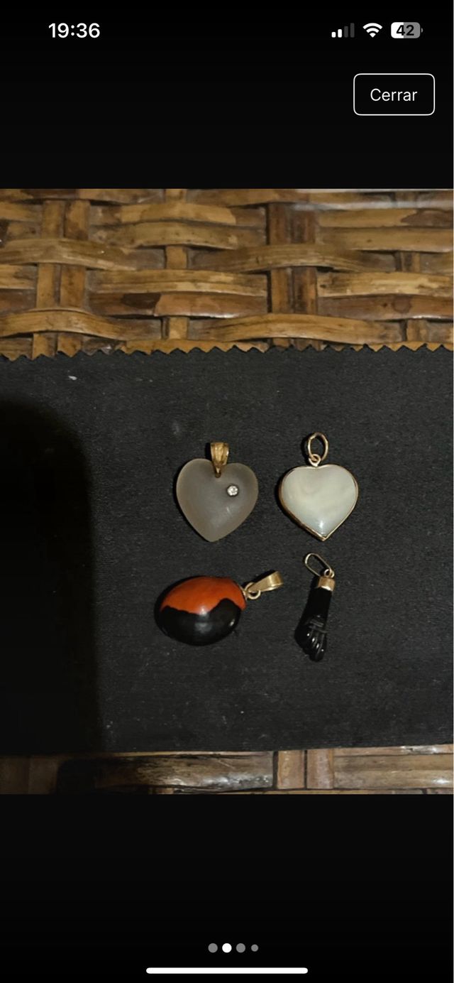 Lote Colgantes Oro Corazón y Mano