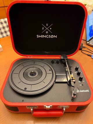 Tocadiscos SWINGSON Bluetooth Rojo/Negro