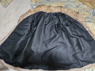 Abrigo de piel de zorro auténtico
