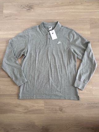 Polo de manga larga Nike (gris)