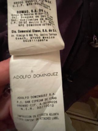 Parka Adolfo Domínguez Morada