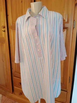 Camisa larga de rayas