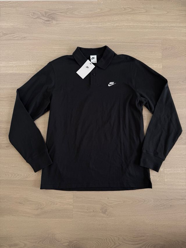 Polo de manga larga Nike (negro)