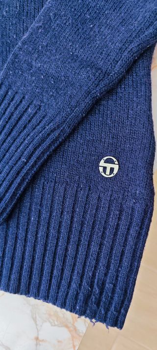 Maglione Sergio Tacchini Blu Lana Taglia S
