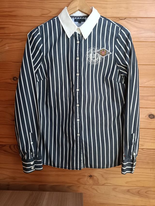 Camisa Tommy Hilfiger Color Azul Marino y Blanco