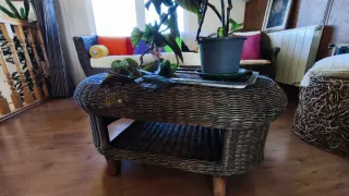 Conjunto de Mimbre (Sofá, Sillones, Mesa) - ¡Siemp