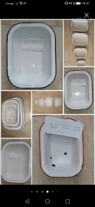 2 Platos blancos antiguos. 1 grande y 1 pequeñito