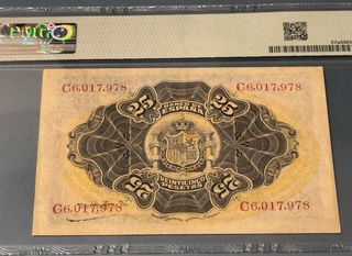 Billete 25 Pesetas España 1906 PMG 55