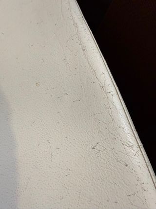 Diván de piel blanco para psicología o relax