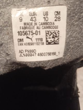 Zapatillas futbol sala gimnasio balonmano puma 43