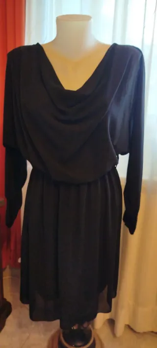 Vestido negro gasa