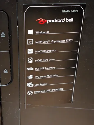 Packard Bell Ordenador y Monitor LG Negro