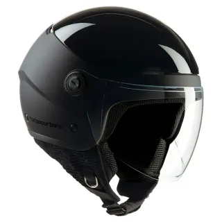 casco moto jet tucano urbano pop negro brillo mate