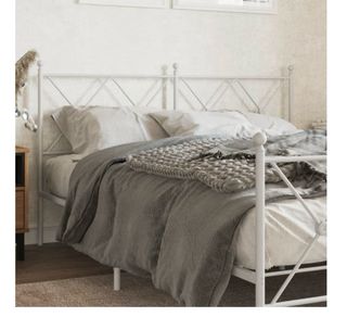 Cabecero de metal blanco