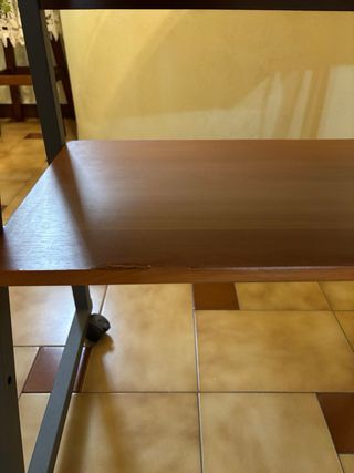 Scrivania computer legno e metallo