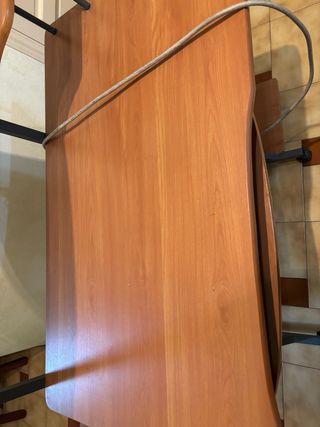 Scrivania computer legno e metallo