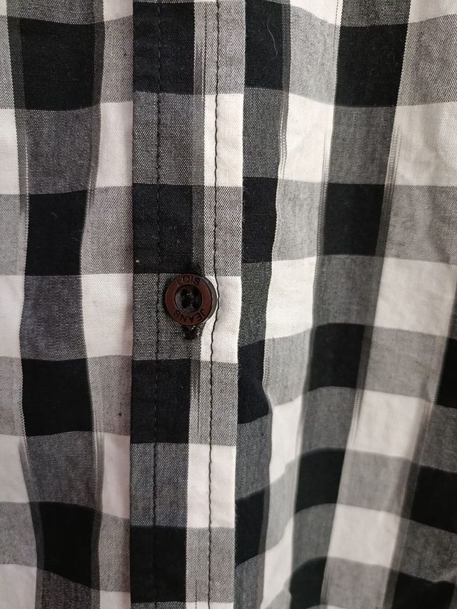 Camisa Lois Color Negro, Gris y Blanco Talla M