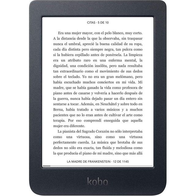 Kobo Nia eReader 6-inch Anti-Glare Touch Screen Stable Brightness Thin and Light WiFi eBooks 8 GB Carta E Ink Technology Black
