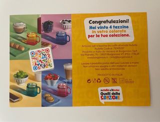 Set 4 tazzine da caffè Nutella - 2025