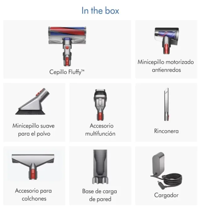 Aspiradora Dyson V11 Fluffy Níquel/Rojo