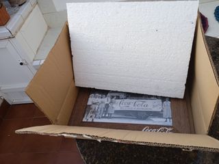 Cuadro Vintage Coca-Cola Madera Marrón