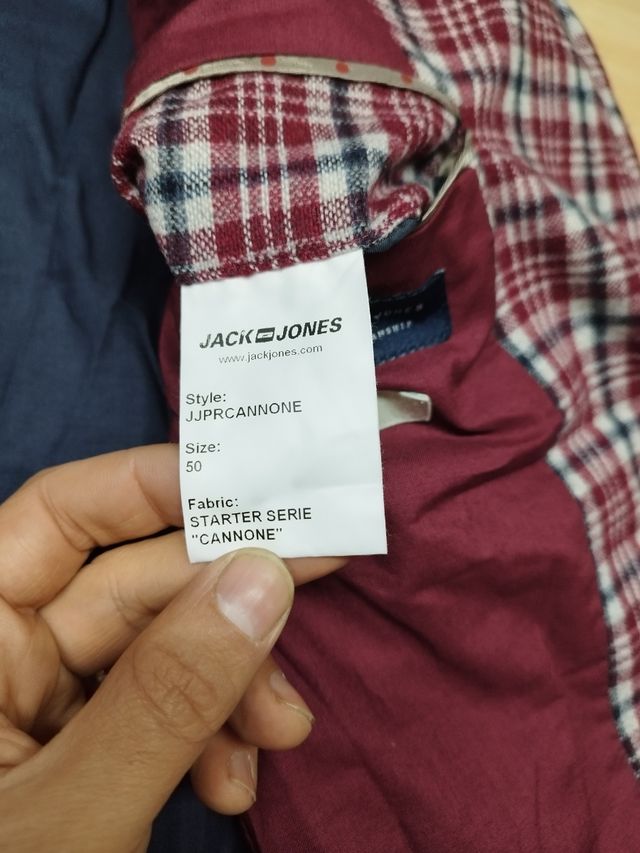 Blazer Jack Jones cuadros hombre talla 50