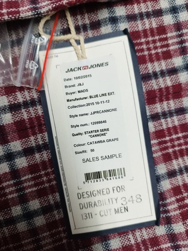 Blazer Jack Jones cuadros hombre talla 50