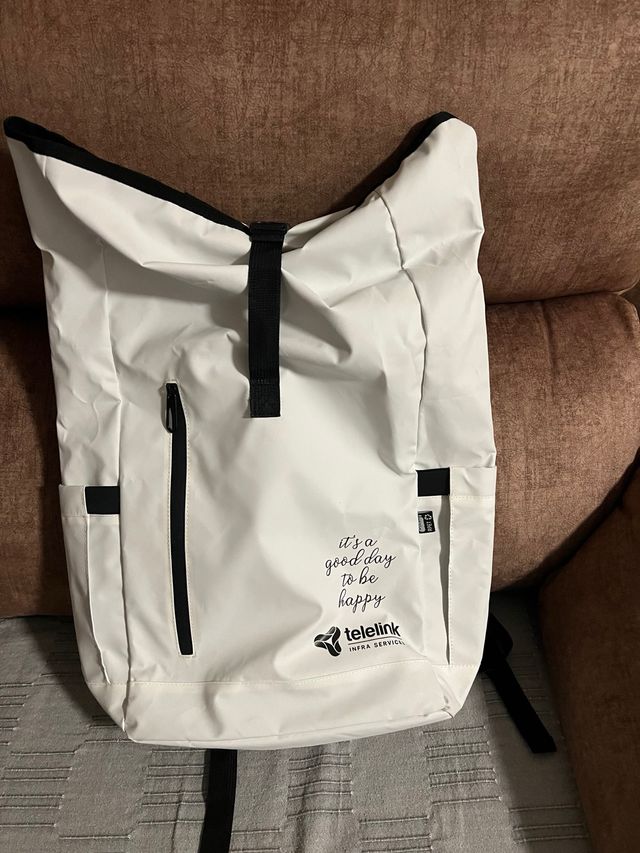 Zaino arrotolabile bianco