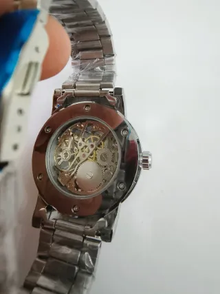 Orologio da uomo scheletrato blu