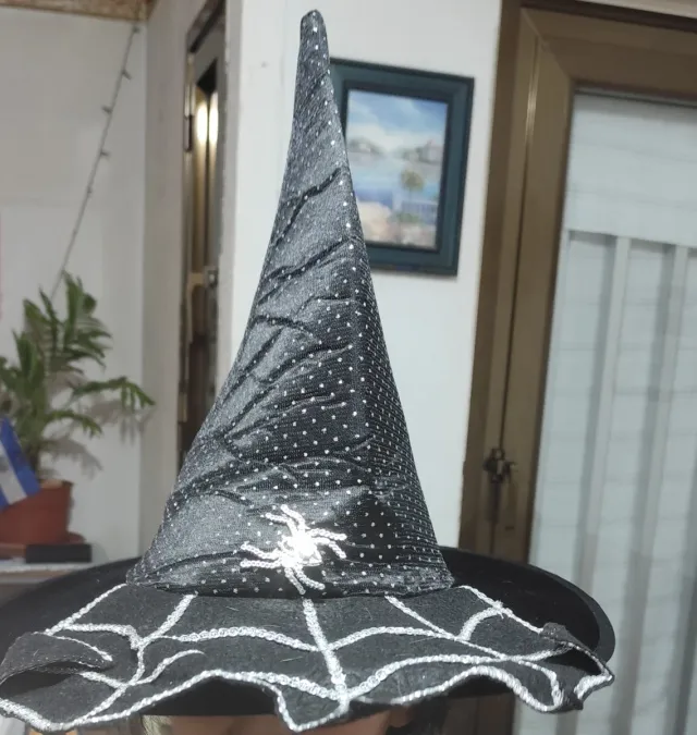 Disfraz Bruja Negra con Araña Talla 5-6