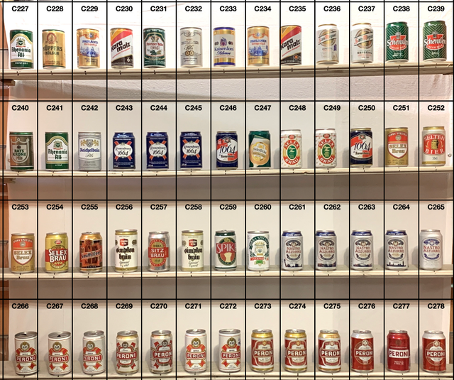 Lattine da collezione vuote