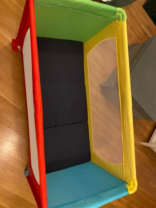 Cuna de viaje plegable multicolor ASALVO