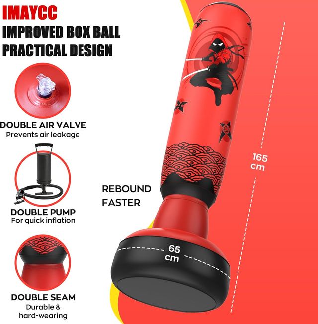 Saco Boxeo Infantil 165cm + Guantes + Bomba