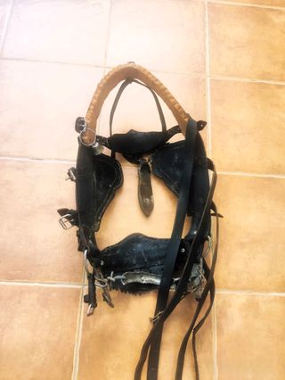 Cabezada Caballo Tradicional Cuero y Metal