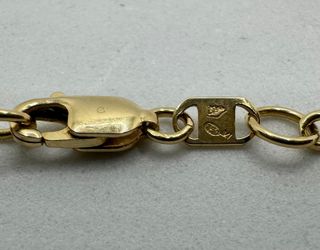 Cadena Bilbao de oro de 18k, 13.33 g, 65 cm.