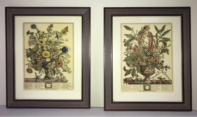 2 dipinti floreali vintage decorativi