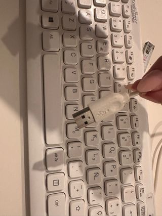 Teclado blando español (con letra ñ) blanco con US