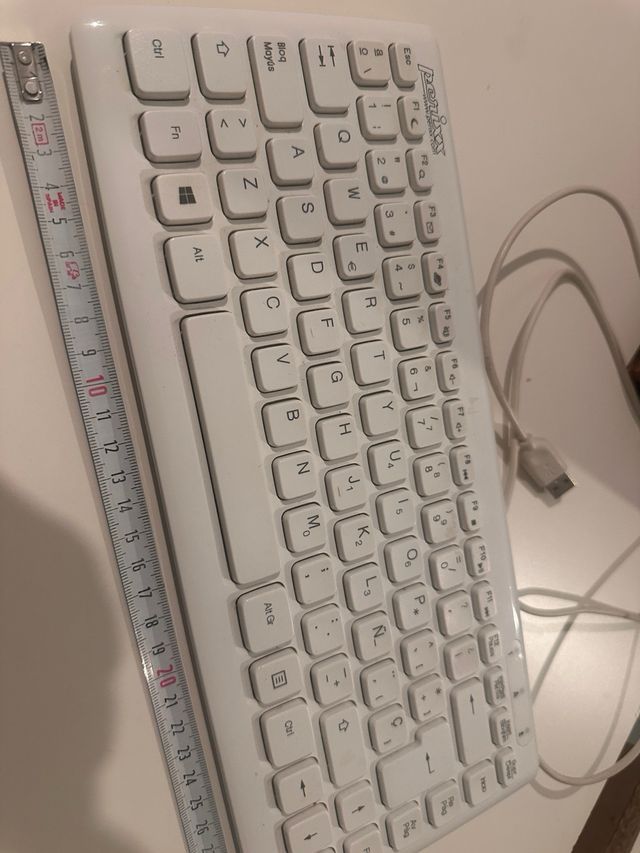 Teclado blando español (con letra ñ) blanco con US