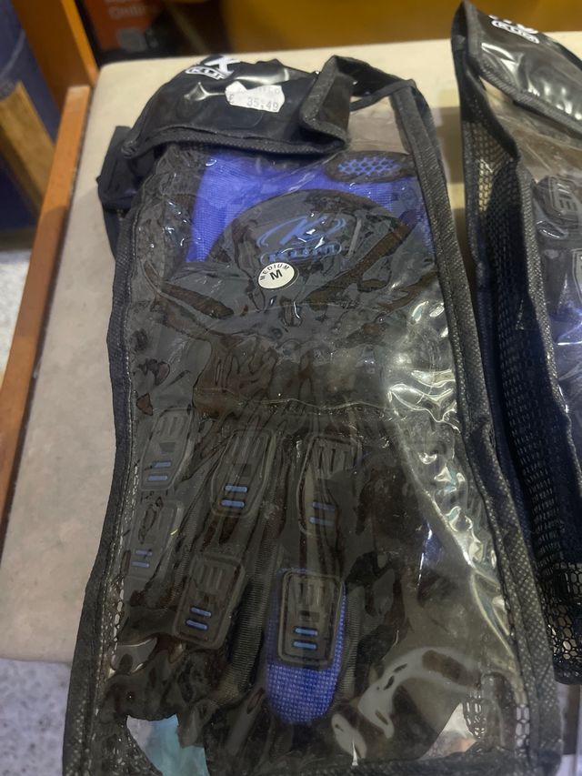 Guantes de moto KUM azules