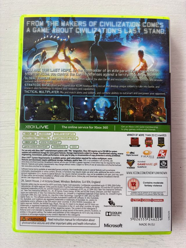XCOM: Enemy Unknown Xbox 360 PAL